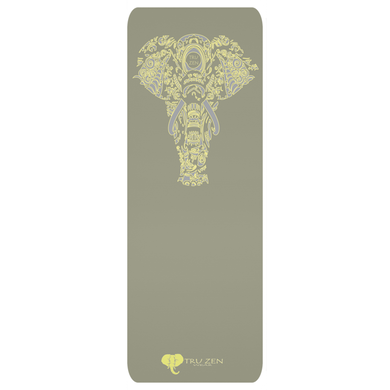 Tru Zen / Elephant (Toupe/Yellow) ~ Yoga Mat 24