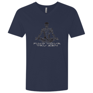 Find Your Tru Zen Skully ~ Men's Premium Fitted SS V-Neck - Tru Zen Wear