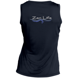 We Are One / Zen Life ~ Sport-Tek Ladies' Sleeveless Moisture Absorbing V-Neck - Tru Zen Wear