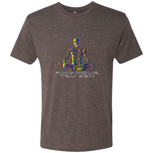 Find Your Tru Zen Rainbow Skully ~ Men's Triblend T-Shirt - Tru Zen Wear