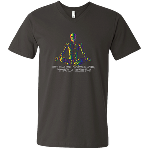 Find Your Tru Zen Rainbow Skully ~ Men's Printed V-Neck T-Shirt - Tru Zen Wear