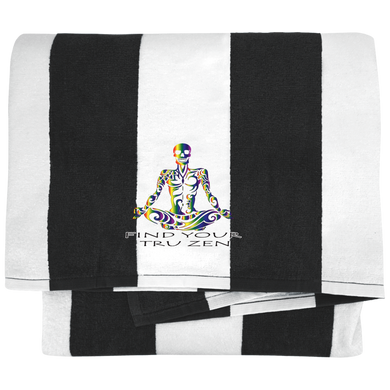 Find Your Tru Zen ~ Port & Company Cabana Stripe Beach Towel - Tru Zen Wear