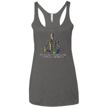 Load image into Gallery viewer, Find Your Tru Zen Rainbow Skully ~ Ladies&#39; Triblend Racerback Tank - Tru Zen Wear