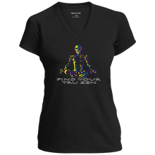 Load image into Gallery viewer, Find Your Tru Zen Rainbow Skully ~ Ladies&#39; Performance T-Shirt - Tru Zen Wear