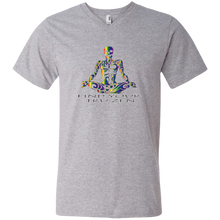 Load image into Gallery viewer, Find Your Tru Zen Rainbow Skully ~ Men&#39;s Printed V-Neck T-Shirt - Tru Zen Wear