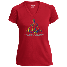 Load image into Gallery viewer, Find Your Tru Zen Rainbow Skully ~ Ladies&#39; Performance T-Shirt - Tru Zen Wear