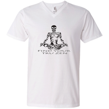 Load image into Gallery viewer, Find Your Tru Zen Skully ~ Men&#39;s Printed V-Neck T-Shirt - Tru Zen Wear