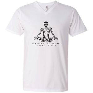 Find Your Tru Zen Skully ~ Men's Printed V-Neck T-Shirt - Tru Zen Wear