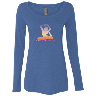 Yoga Luv ~ Ladies' Triblend LS Scoop - Tru Zen Wear