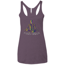 Load image into Gallery viewer, Find Your Tru Zen Rainbow Skully ~ Ladies&#39; Triblend Racerback Tank - Tru Zen Wear