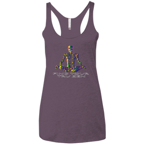 Find Your Tru Zen Rainbow Skully ~ Ladies' Triblend Racerback Tank - Tru Zen Wear