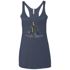 Find Your Tru Zen Rainbow Skully ~ Ladies' Triblend Racerback Tank - Tru Zen Wear