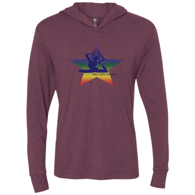 Yoga Star Luv ~ Ladies Triblend LS Hooded T-Shirt - Tru Zen Wear