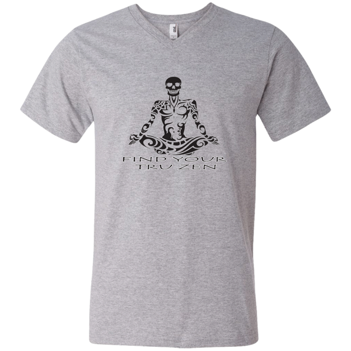 Find Your Tru Zen Skully ~ Men's Printed V-Neck T-Shirt - Tru Zen Wear