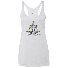 Load image into Gallery viewer, Find Your Tru Zen Rainbow Skully ~ Ladies&#39; Triblend Racerback Tank - Tru Zen Wear