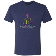 Load image into Gallery viewer, Find Your Tru Zen Rainbow Skully ~ Men&#39;s Triblend T-Shirt - Tru Zen Wear