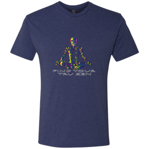 Find Your Tru Zen Rainbow Skully ~ Men's Triblend T-Shirt - Tru Zen Wear