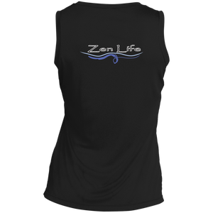 We Are One / Zen Life ~ Sport-Tek Ladies' Sleeveless Moisture Absorbing V-Neck - Tru Zen Wear