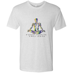 Find Your Tru Zen Rainbow Skully ~ Men's Triblend T-Shirt - Tru Zen Wear