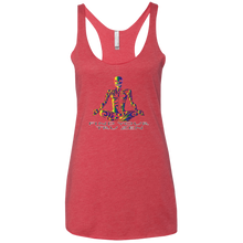 Load image into Gallery viewer, Find Your Tru Zen Rainbow Skully ~ Ladies&#39; Triblend Racerback Tank - Tru Zen Wear