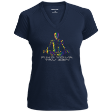 Load image into Gallery viewer, Find Your Tru Zen Rainbow Skully ~ Ladies&#39; Performance T-Shirt - Tru Zen Wear