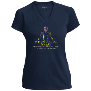 Find Your Tru Zen Rainbow Skully ~ Ladies' Performance T-Shirt - Tru Zen Wear