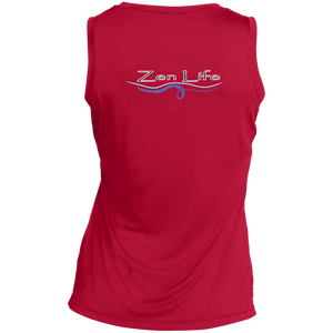 We Are One / Zen Life ~ Sport-Tek Ladies' Sleeveless Moisture Absorbing V-Neck - Tru Zen Wear