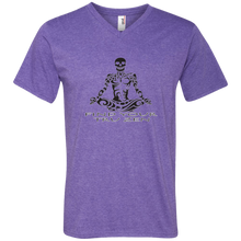 Load image into Gallery viewer, Find Your Tru Zen Skully ~ Men&#39;s Printed V-Neck T-Shirt - Tru Zen Wear