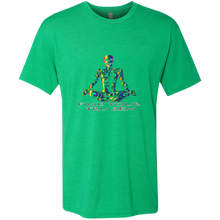 Load image into Gallery viewer, Find Your Tru Zen Rainbow Skully ~ Men&#39;s Triblend T-Shirt - Tru Zen Wear