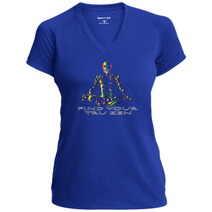 Find Your Tru Zen Rainbow Skully ~ Ladies' Performance T-Shirt - Tru Zen Wear