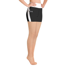 Load image into Gallery viewer, Tru Zen (Black/White) ~ Yoga Shorts - Tru Zen Wear